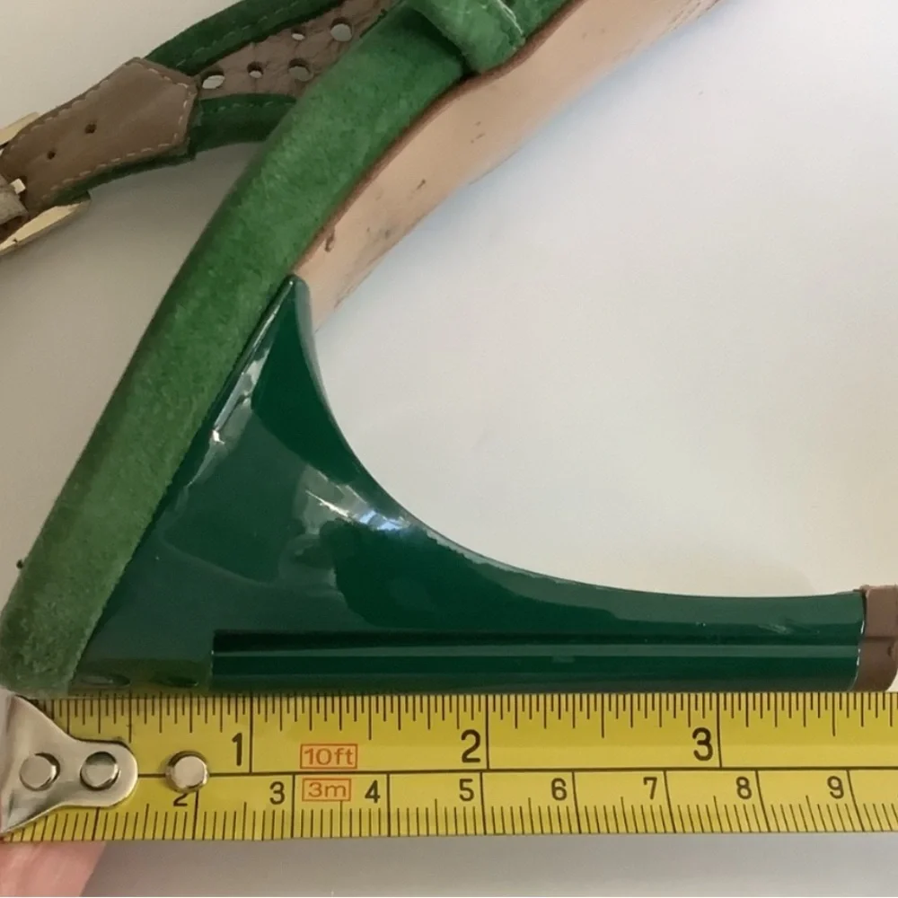 Bruno Magli Green Peep-Toe Heels - Picture 7 of 11